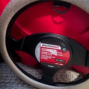 Autocraft 15” Black and Gold Glitter Steering Wheel Cover